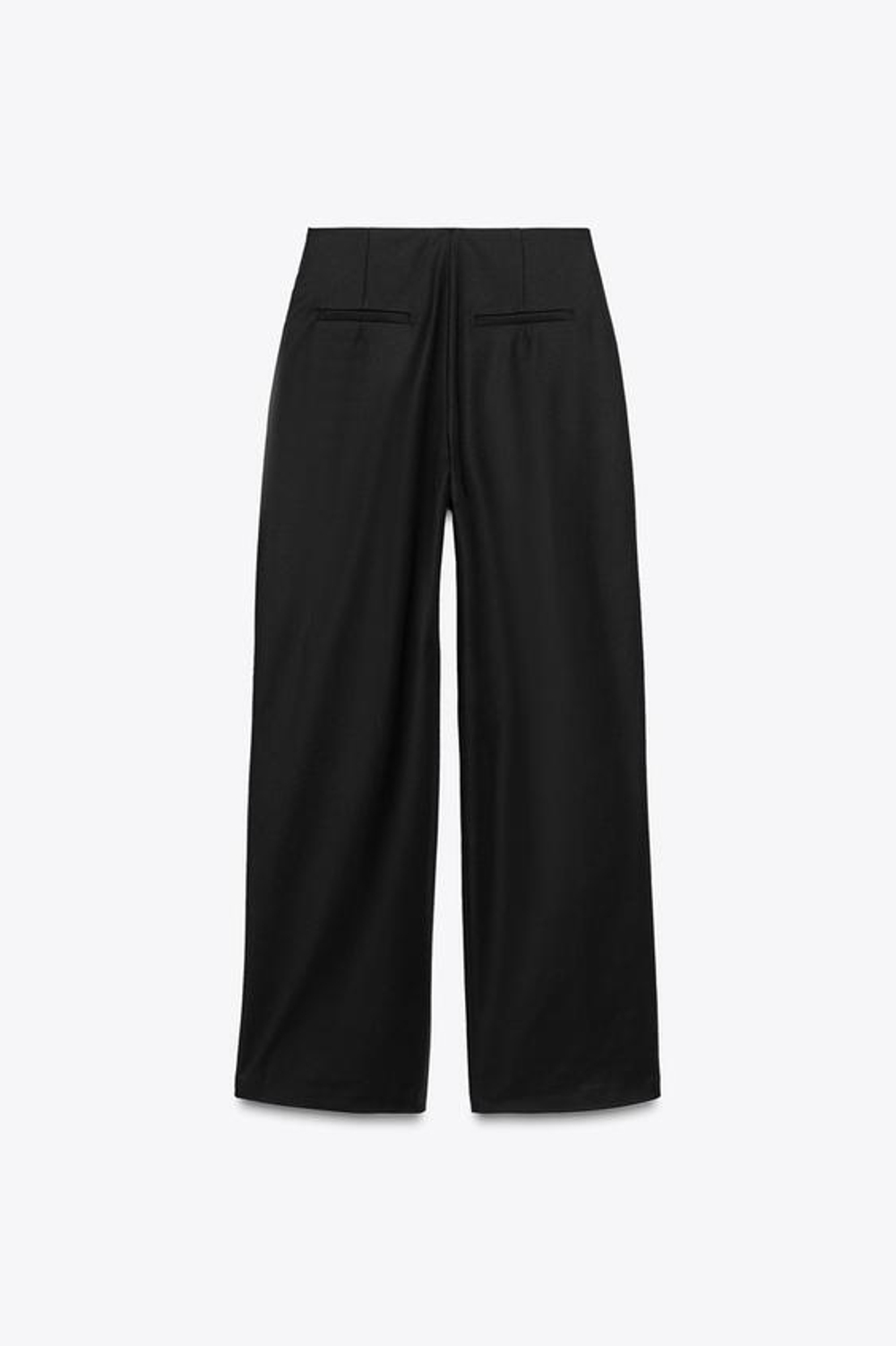 ZARA БРЮКИ С ЗАЩИПАМИ — ZW COLLECTION, ЧЕРНЫЙ