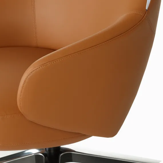 Кресло Stena коричневая экокожа