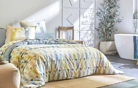 Постельное белье 1.5 спальное Blanc des Vosges Barnie Glacier