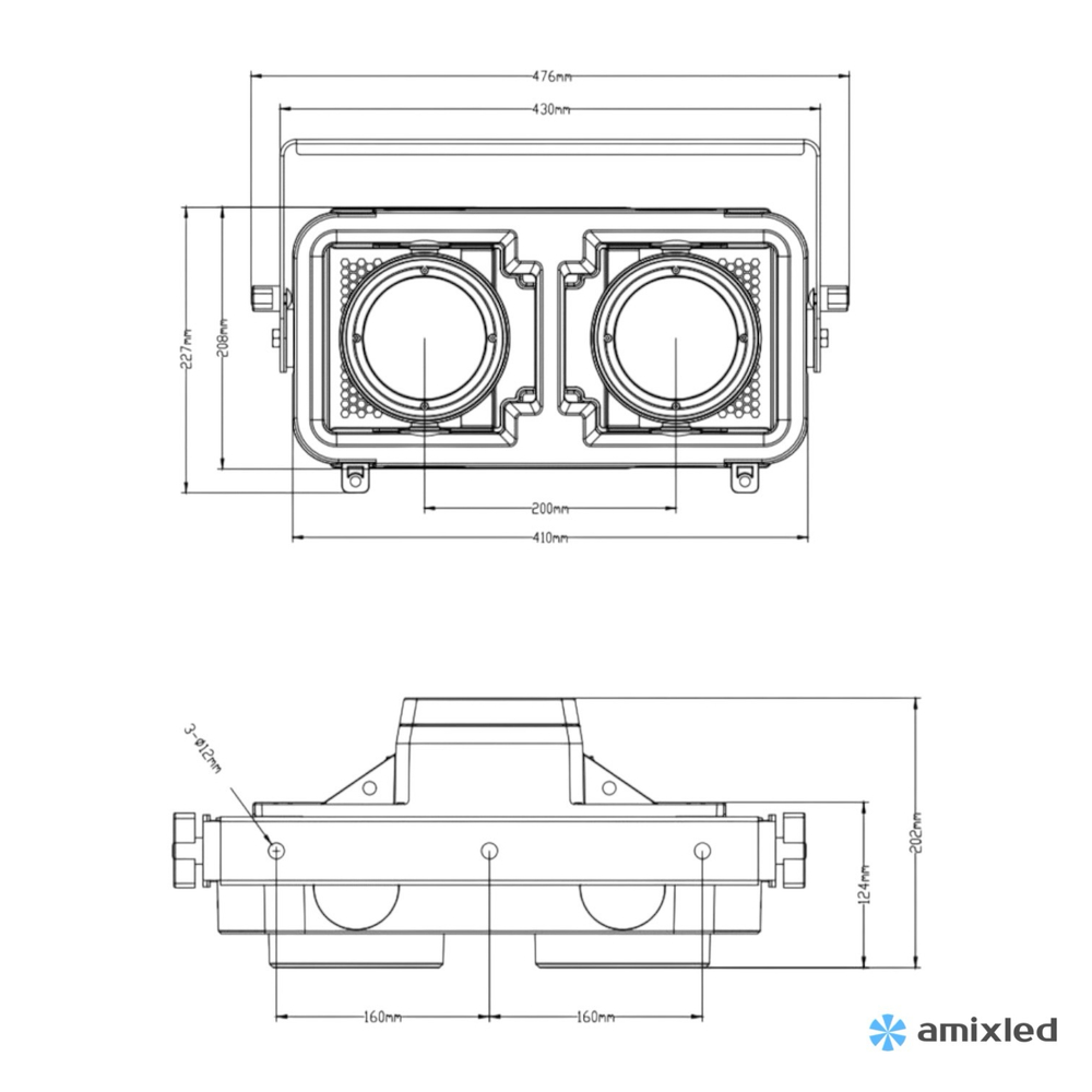 Блайндер сценический Amixled 2x300 IP65 MOVE BLINDER