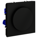 Светорегулятор встраиваемый VOLTUM S70 поворотно-нажимной 600 Вт, (черный матовый)