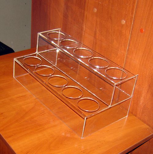 Подставка витрина под зонтики тройного сложения на 10шт акриловая