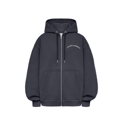 Худи Called a Garment Stamp Heavy Cotton Zip Hoodie "Charcoal Blue"