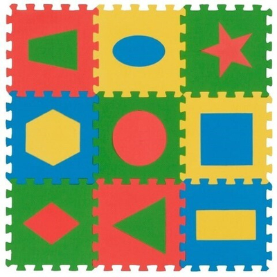 Коврик-пазл Экополимеры (9 плит 33x33x0,9см, ~1кв.м./уп) Геометрия