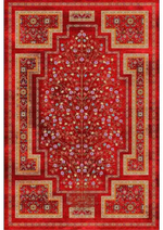 Иранский ковер из искусственного шелка 150 х 250 Rokhbaft 1013 Иран