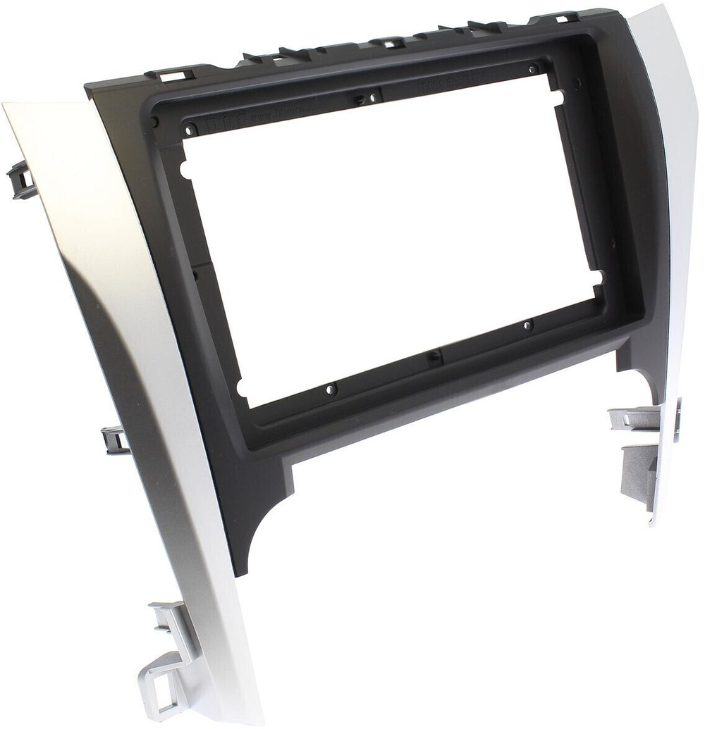 Магнитола Toyota Camry 50 2011-2014 (рамка серебристо-черная 9) - FarCar монитор 12.3" 2K QLED на Android 14, TS10, CarPlay, 4G SIM-слот