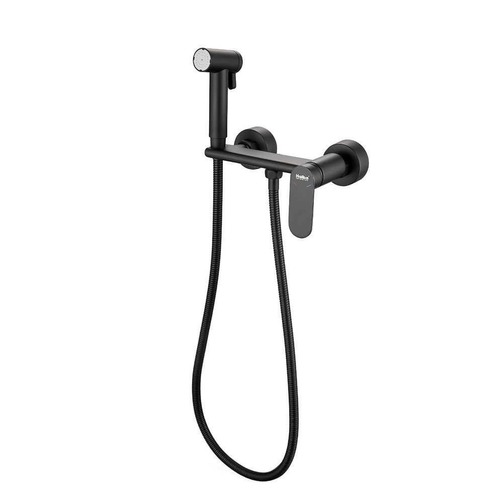 Смеситель с гигиеническим душем HAIBA HB5516-7 черный