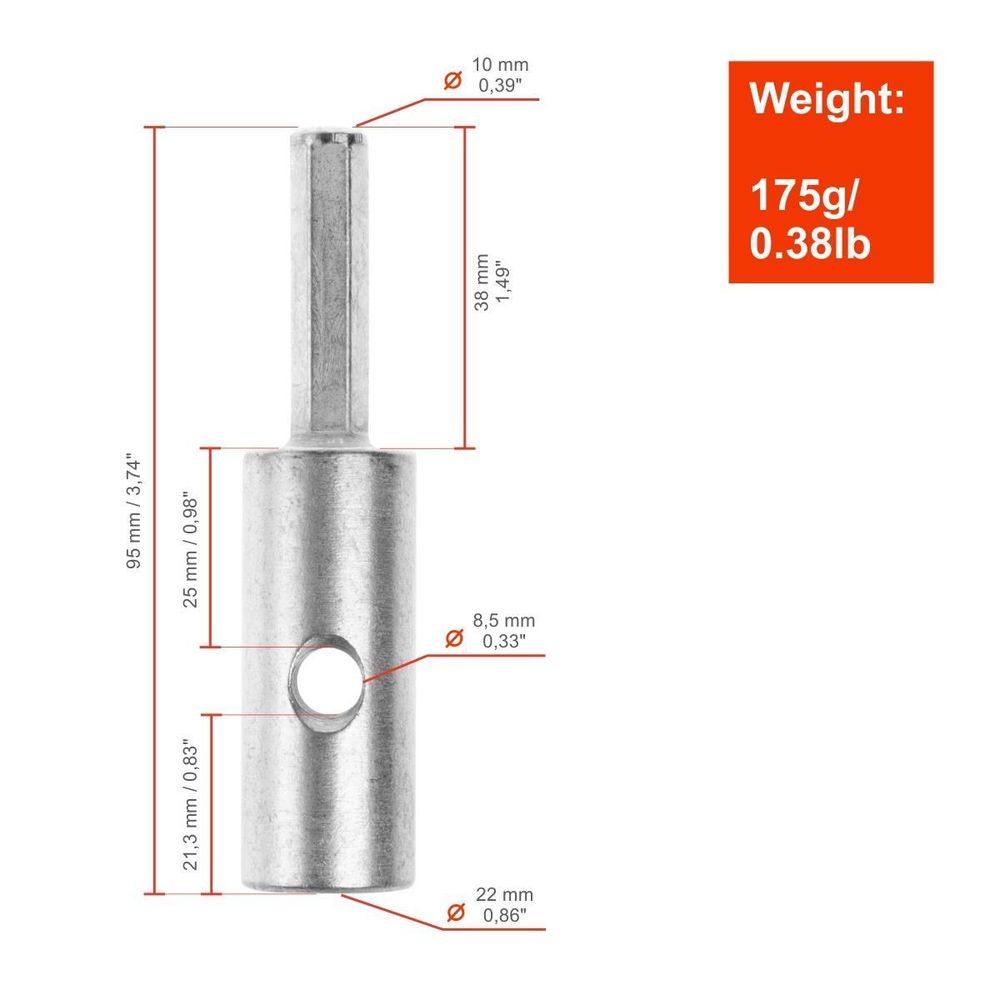 Адаптер под шуруповерт АШ-06 для ледобуров ICEBERG Тонар