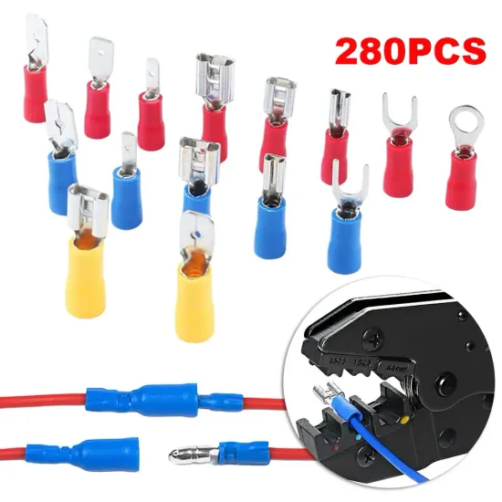 Набор из 280 изолированных электрических клемм