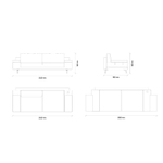 Диван трехместный ENZA HOME PETRA EH67325