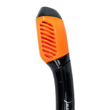 Трубка Marlin Dry Flap Black/Orange (изогнутая гофра)