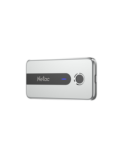 Ssd накопитель Netac Z11 1TB USB 3.2 Gen 2 Type-C External SSD AES 256-bit Fingerprint Encryption, R/W up to 550MB/480MB/s,with USB-C to USB-A cable and USB-A to USB-C adapter 3Y wty