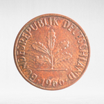 Germany, 1 Pfennig, 1966, (Hamburg Mint - "J"), VF