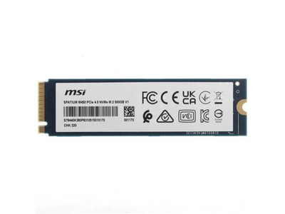 SSD накопитель MSI Spatium M450 M450 V1 500ГБ, M.2 2280, PCIe 4.0 x4, NVMe [S78-440K380-P83]