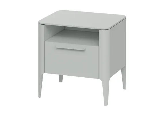Тумба прикроватная Type 1 полка 1 ящик ширина 50 см (светло-серый)