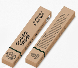 Натуральная бамбуковая зубная щетка с щетиной черного цвета