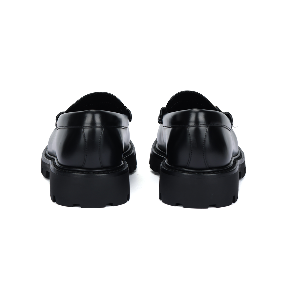 CELINE Cow Split Leather Loafers Women"s Black