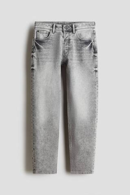 H&M Джинсы свободного кроя с зауженным кроем, светло-серый