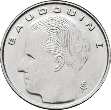 1 франк 1989-1993 Бельгия (надпись на французском BELGIQUE)