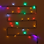 Гирлянда для улицы «Мерцание» 11м 120 ламп LED чёрный провод,1 реж.,IP-54, Мультицвет, белое мерцание (возможность соединения)