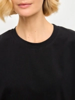 Футболка оверсайз удлиненная с разрезами по бокам черный