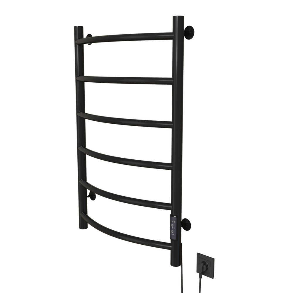 Полотенцесушитель MIXLINE CAPELLA  80х50 (таймер, 253 Вт, 6 перекладин) электрический ЧЕРНЫЙ