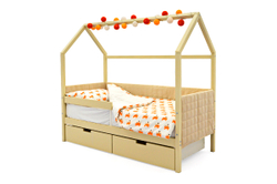 Детская кровать-домик мягкий Бельмарко Svogen бежевый