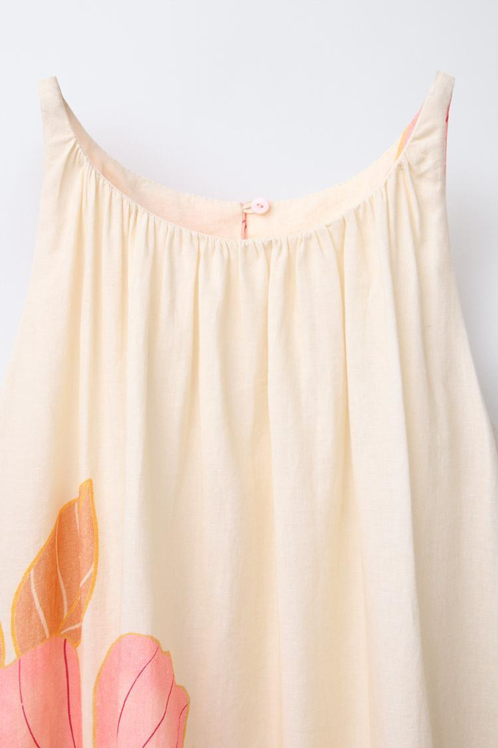 ZARA ПЛАТЬЕ С ЦВЕТОЧНЫМ ПРИНТОМ, ЭКРЮ