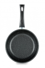 Сковорода НЕВА МЕТАЛЛ ПОСУДА 18120 20см "Каменная" Черный гранит