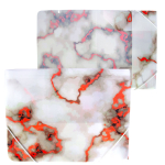 Папка на резинке Sahand, A4, 240х320х10 мм, 500 мкм, ассорти, глянец "Мрамор"