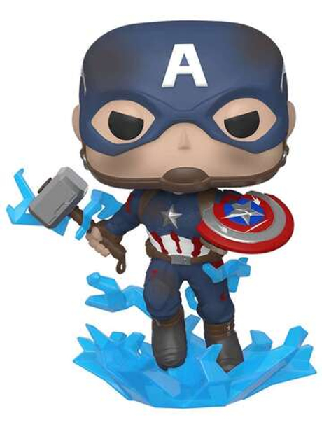 Фигурка Funko POP! Bobble Marvel Avengers Endgame Captain America w/Broken Shield&Mjolnir (573)45137