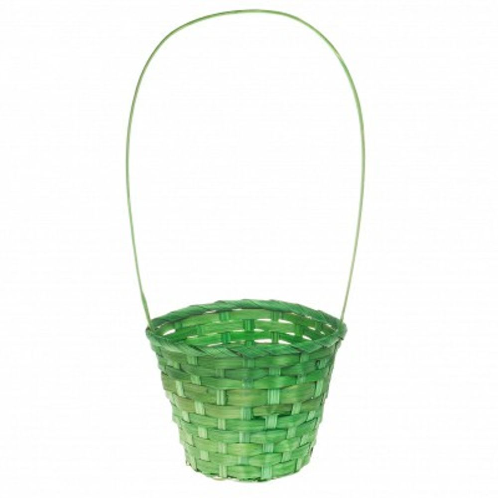 Корзина (бамбук) D13xН9,5 НН28 ЗЕЛЕНАЯ №2