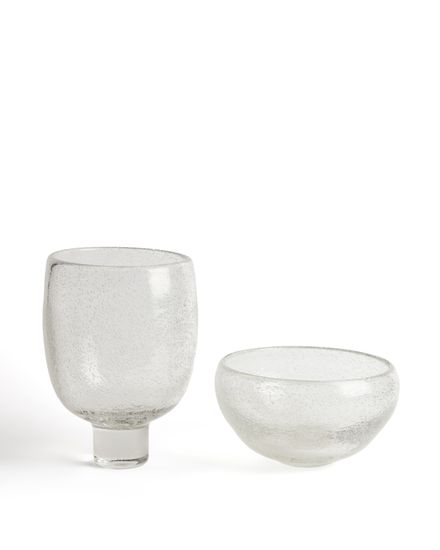 Ваза Sirau из прозрачного стекла, диаметр 24 см