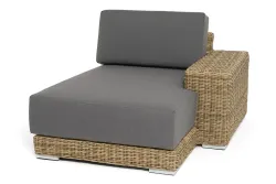 "Капри" кушетка из искусственного ротанга, цвет соломенный