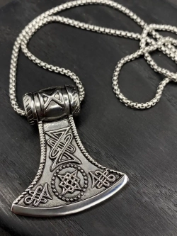 Цепь с подвеской Топор славянский оберег Гром Секира Перуна