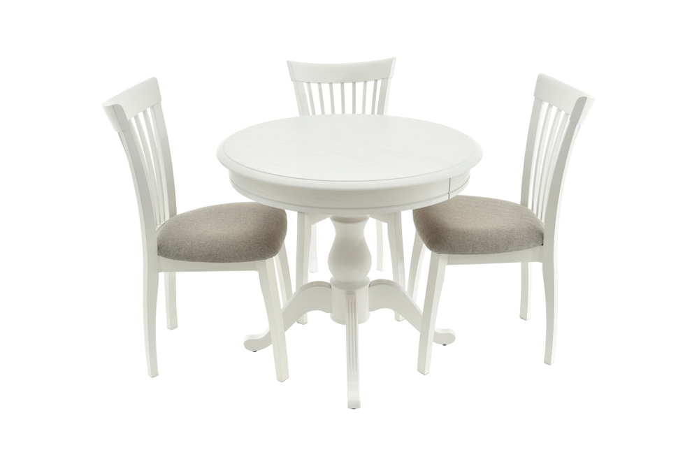 Стол Аврора Фабрицио D 82, Эмаль белая