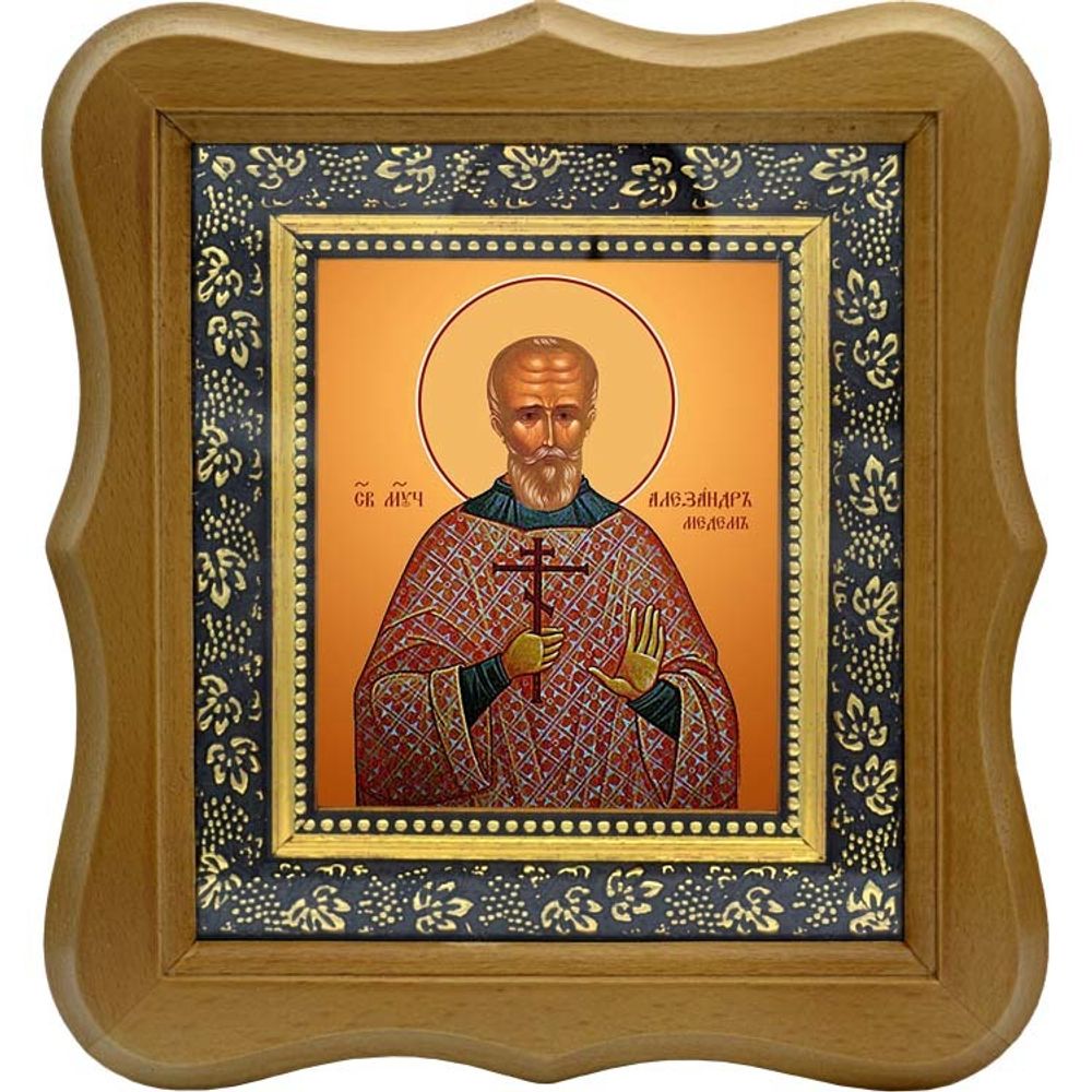 Александр Медем мученик. Икона на холсте.