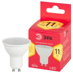 Лампа светодиодная ЭРА RED LINE LED MR16-11W-827-GU10 R 11Вт софит теплый белый свет GU10
