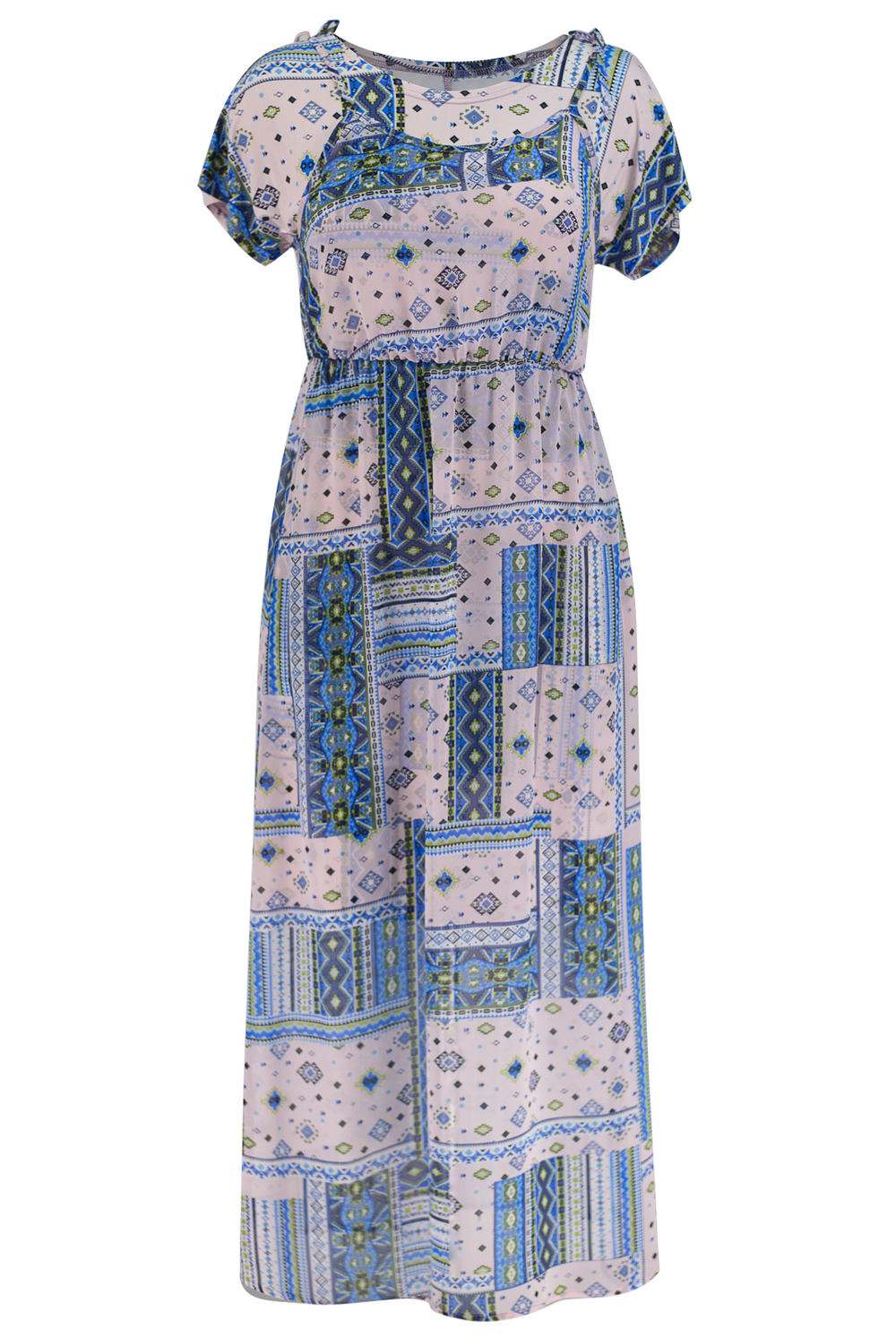 Платье женское 1879оп, син.орнамент #172СО051879оп