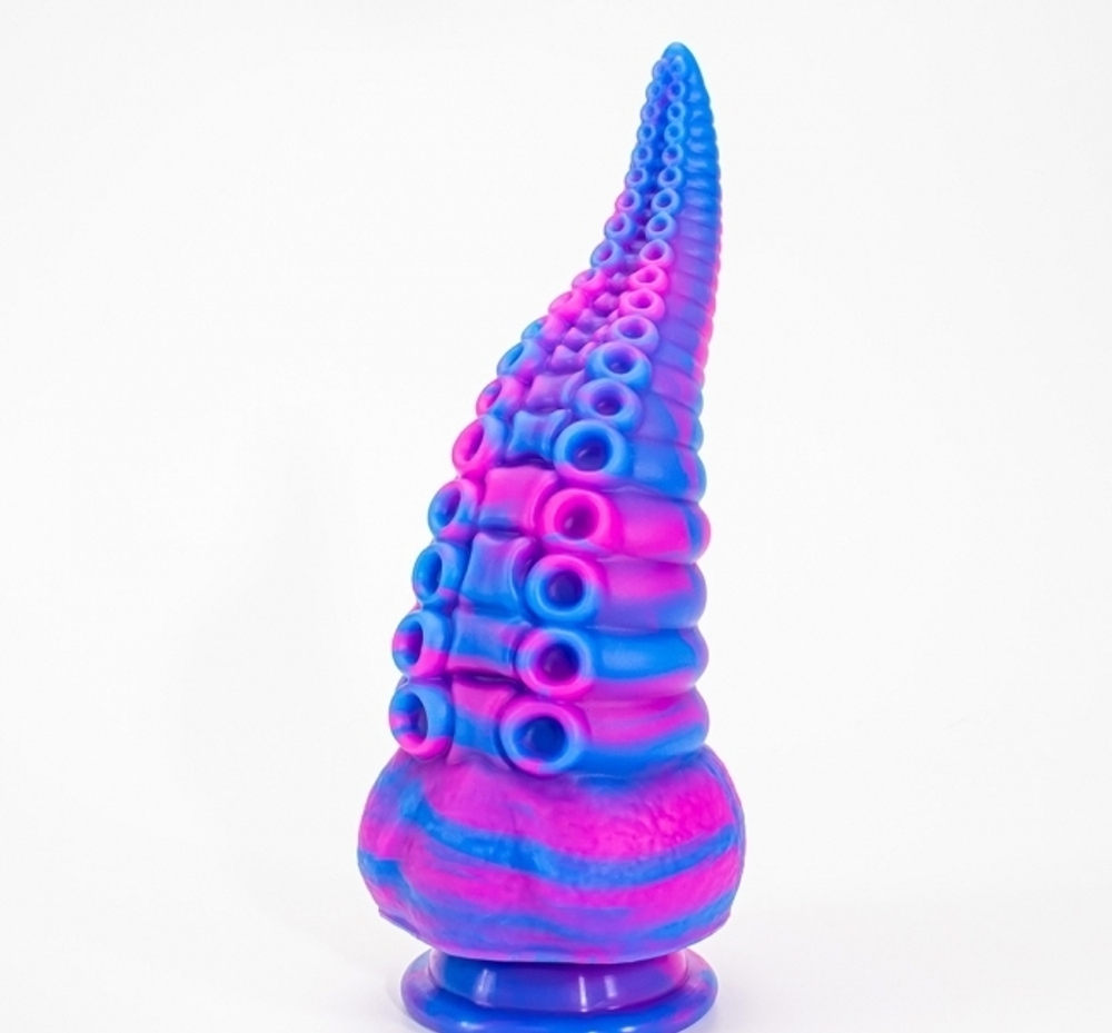 Космический фаллоимитатор c присоской в виде щупальца ROSYLAND (21 см) (Цвет: разноцветный)