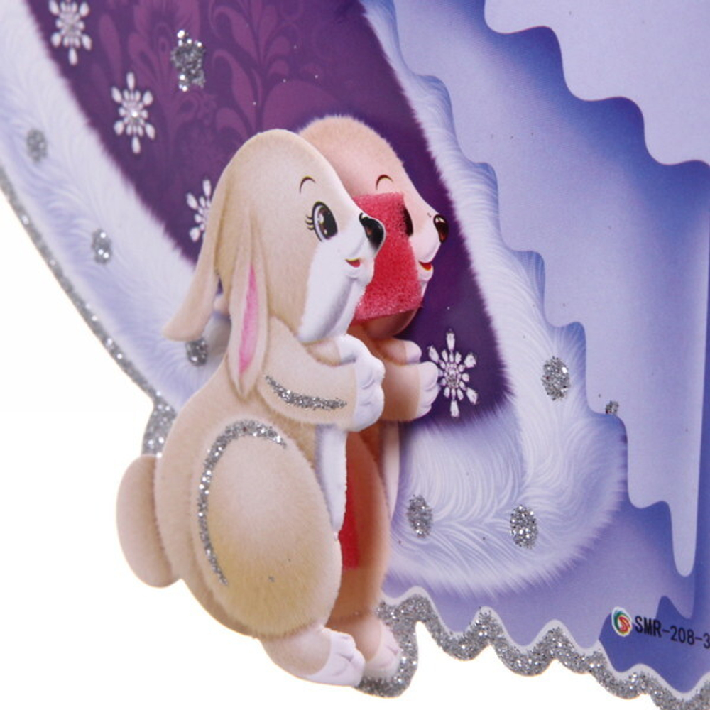 Плакат «Снегурочка с крольчатами» 30 см