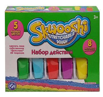 Тесто Skwooshi для 3D моделирования 5 цветов