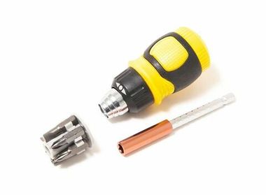 Отвертка реверсивная телескопическая короткая с комплектом бит:SL5,SL6,PH1,PH2,T25,T30 (8пр.)в блистере. Baum Auto##BaumAuto BM-3031118