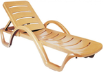 Шезлонг-лежак пластиковый, Siesta Garden Havana, тик