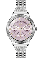 Смарт часы PARASMART Helenia AK60 (блочный браслет со стразами, серебристый)