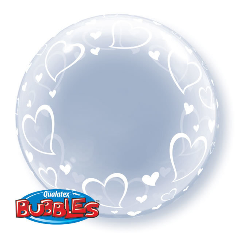 П BUBBLE DECO 24" Сердца элегантные