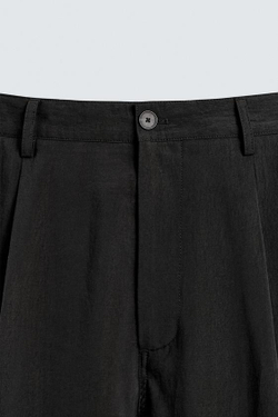 ZARA СТРУЯЩИЕСЯ КОСТЮМНЫЕ БРЮКИ, ЧЕРНЫЙ