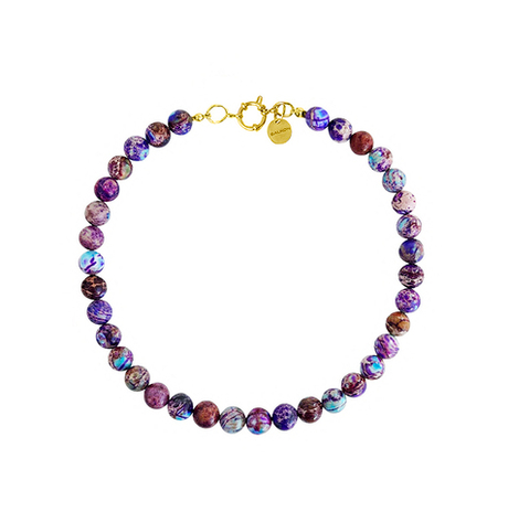 Колье Валлетта из бусин камня