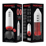 Автоматический вибромастурбатор 29см с режимами сжатия JamyJob Rocket Masturbator White