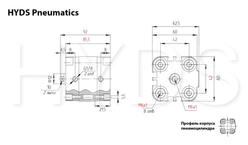 ADVU-40-40-P-A Пневмоцилиндр